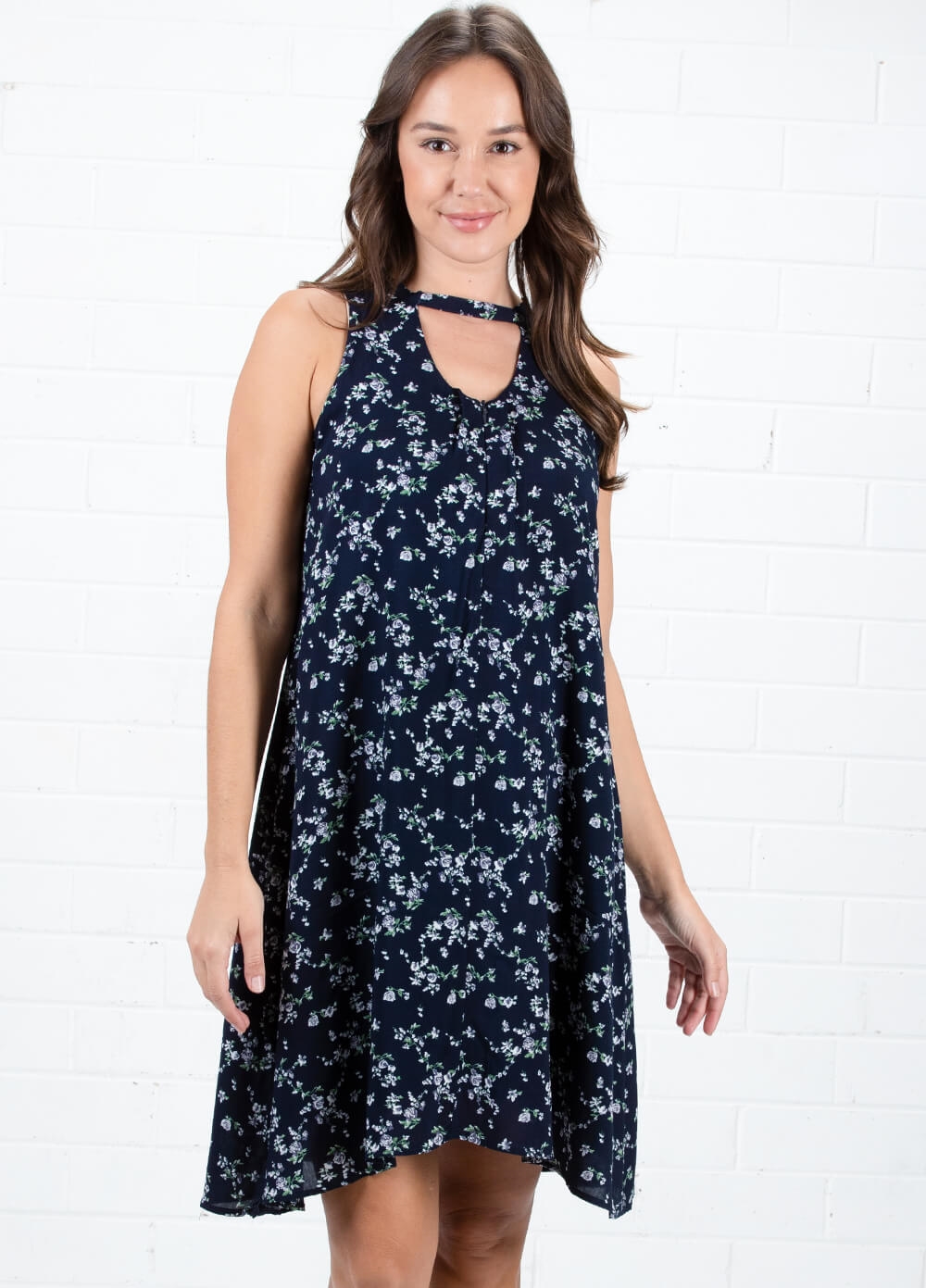 Mothercot - Lila Nursing Dress in Navy Floral