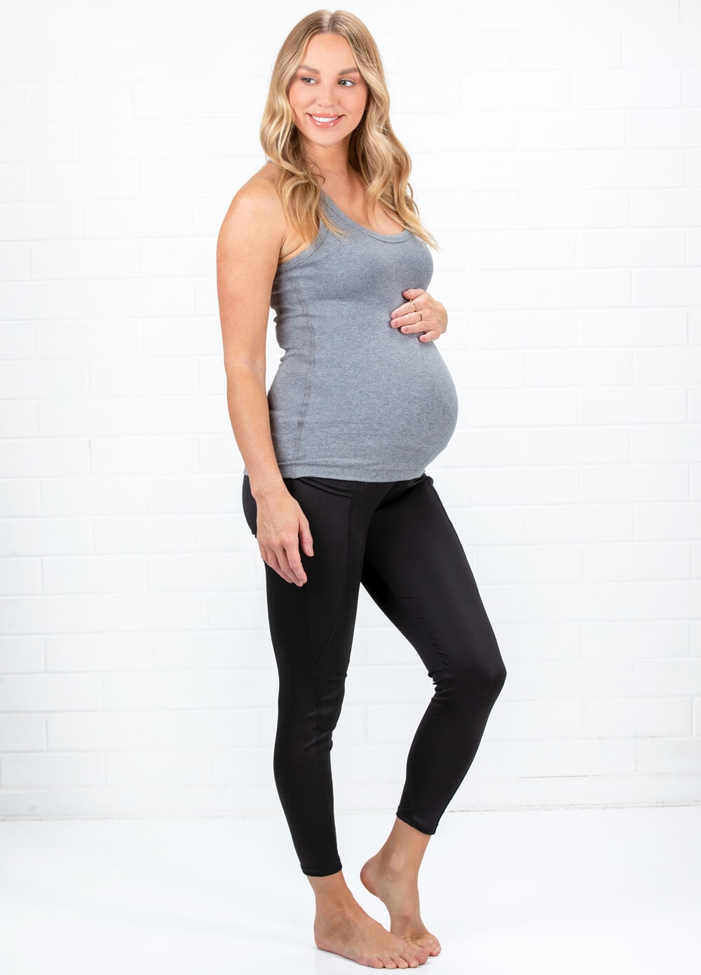 Lorna Jane - Maternity Active Tank Top in Grey | Queen Bee