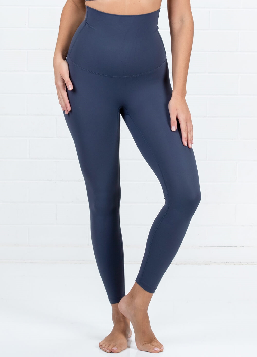 Queen Bee - Jenna High Waist Active Shaping Tights in Aegean Blue