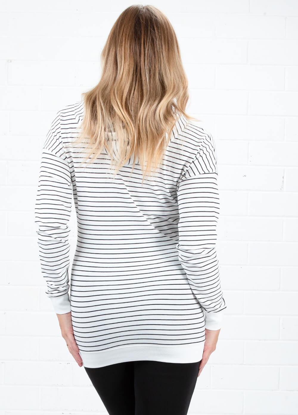 Martinique Pregnancy & Feeding Hoodie in Stripes by Lait & Co