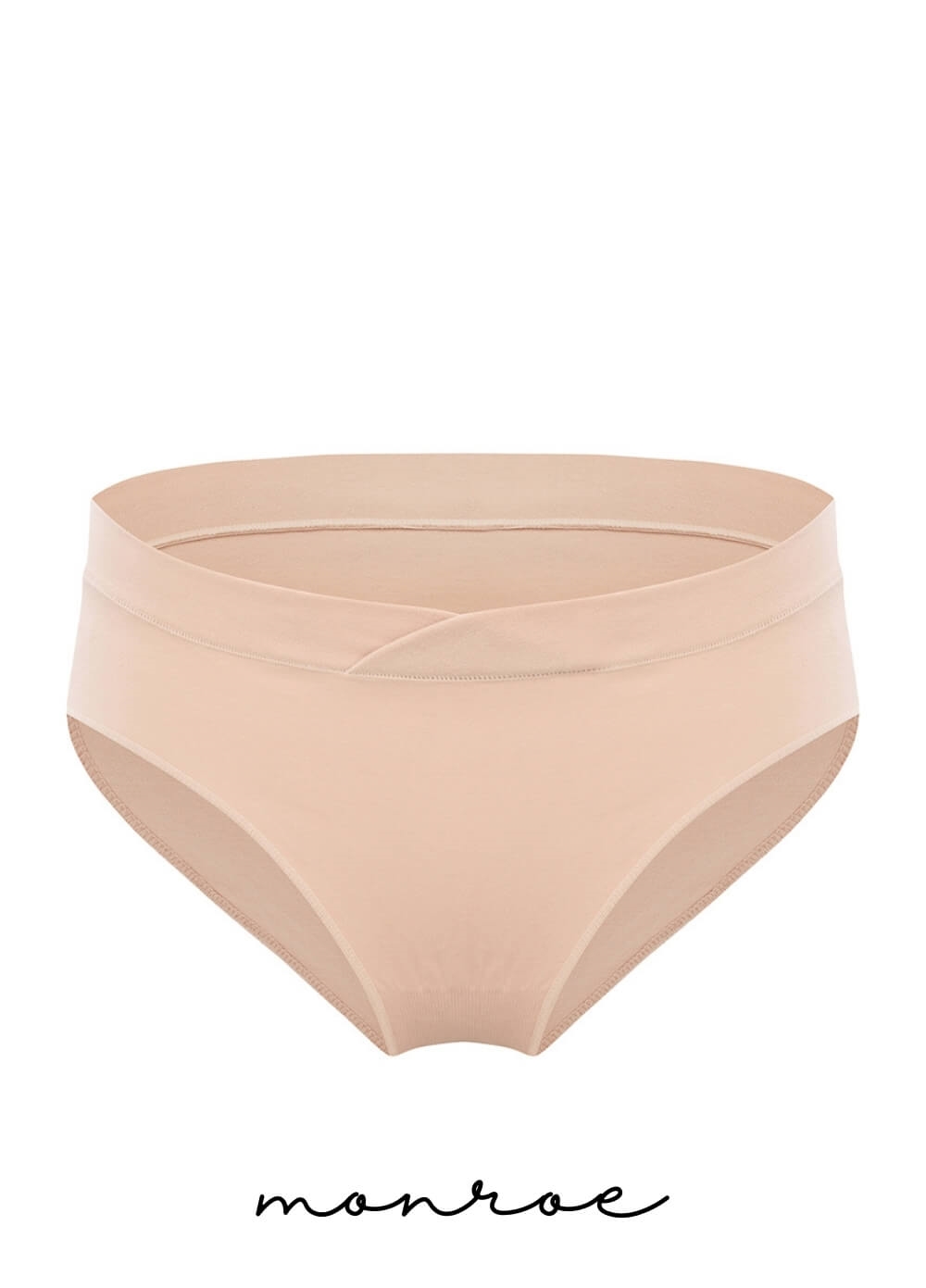 Queen Bee - Monroe Under Bump Maternity Underwear Briefs in Nude