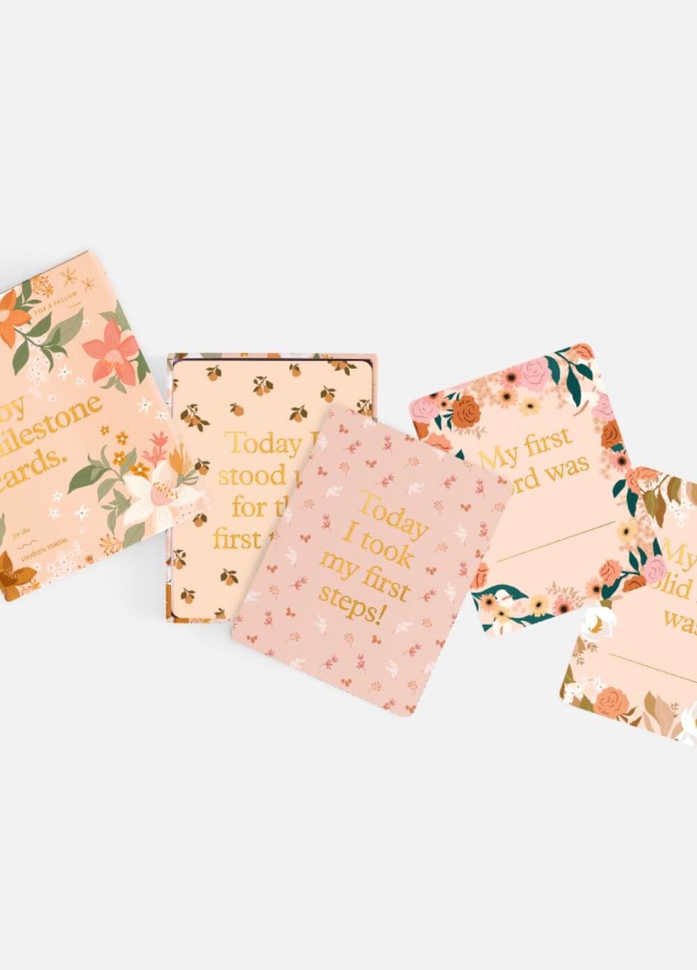 Fox & Fallow - Baby Milestone Cards in Floral | Queen Bee