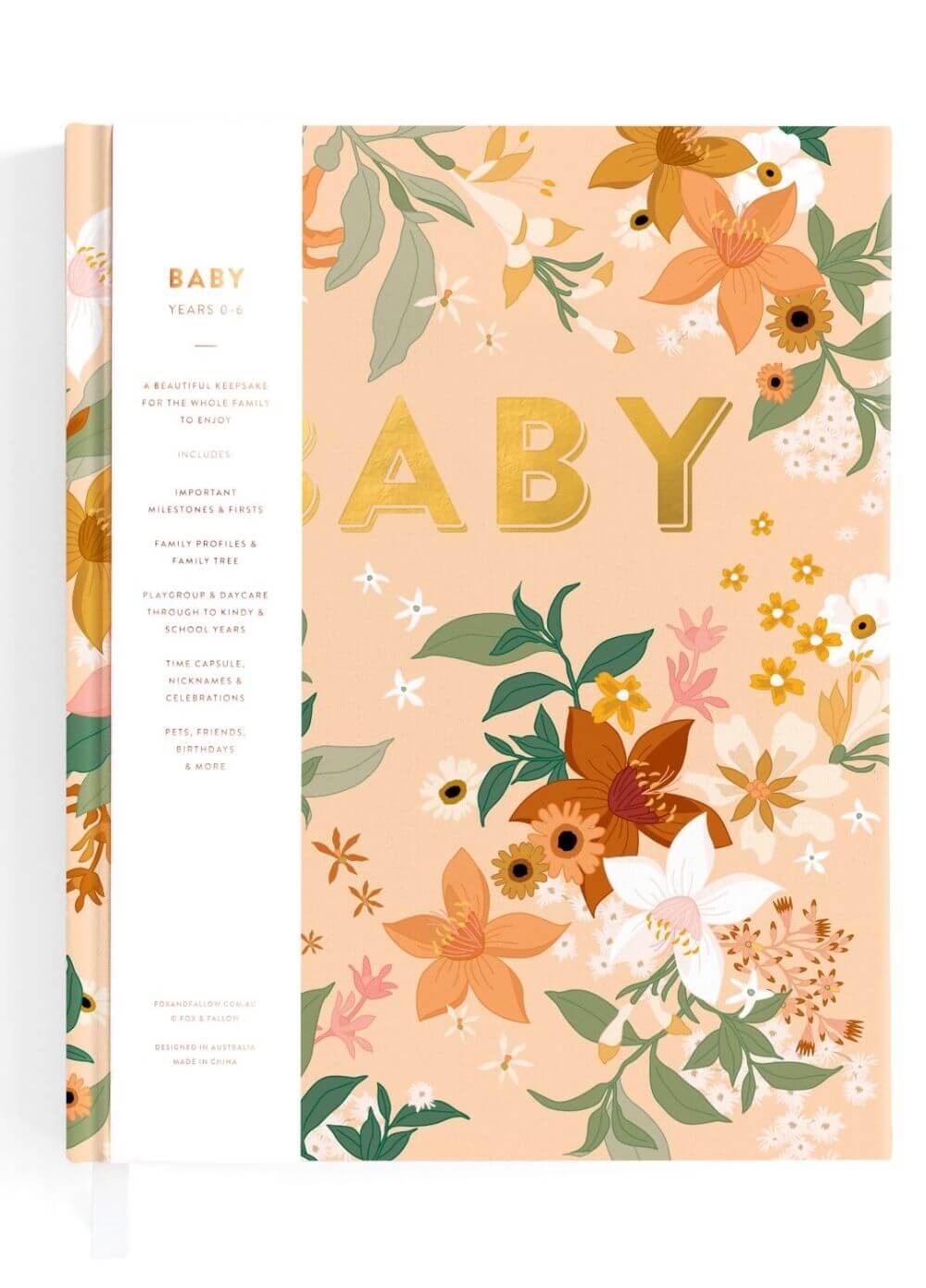 Fox & Fallow - Baby Book in Floral | Queen Bee