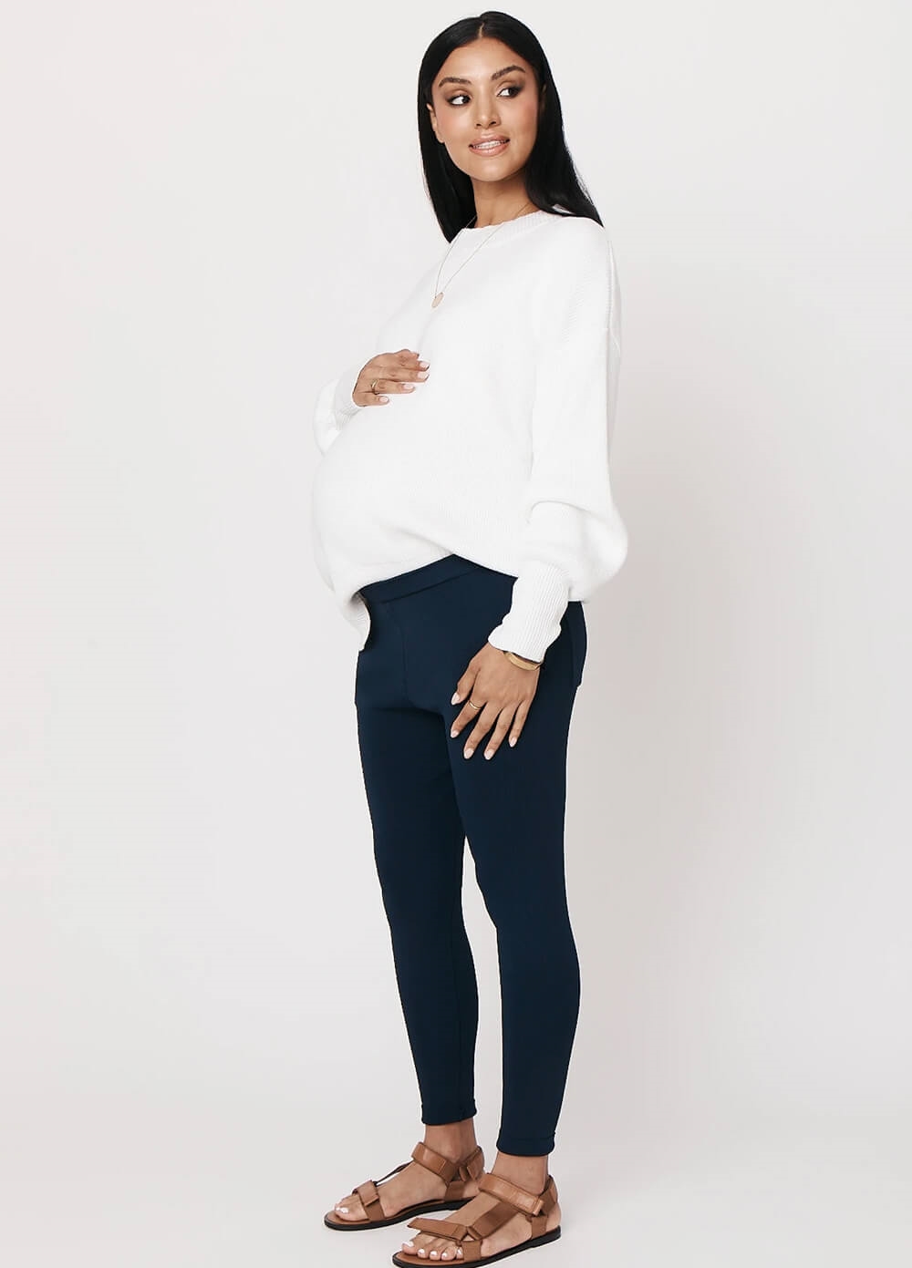 Legoe - Euphoria Maternity Knit Jumper in White | Queen Bee