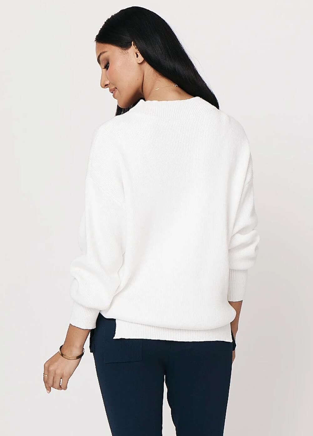 Legoe - Euphoria Maternity Knit Jumper in White | Queen Bee