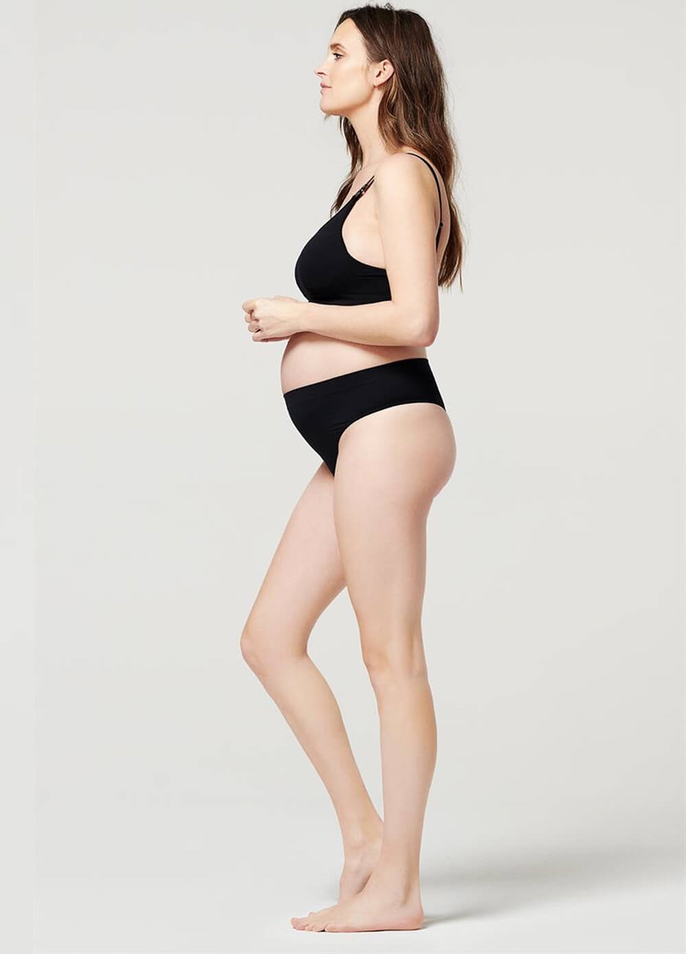 Noppies - Seamless Maternity G-String Brief in Black | Queen Bee