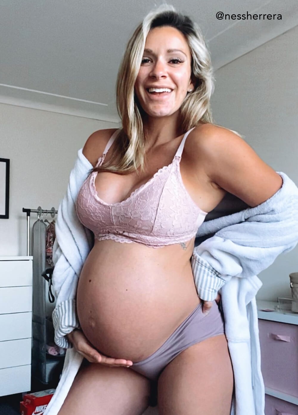 Queen Bee - Monroe Under Bump Maternity Underwear Briefs in Mocha