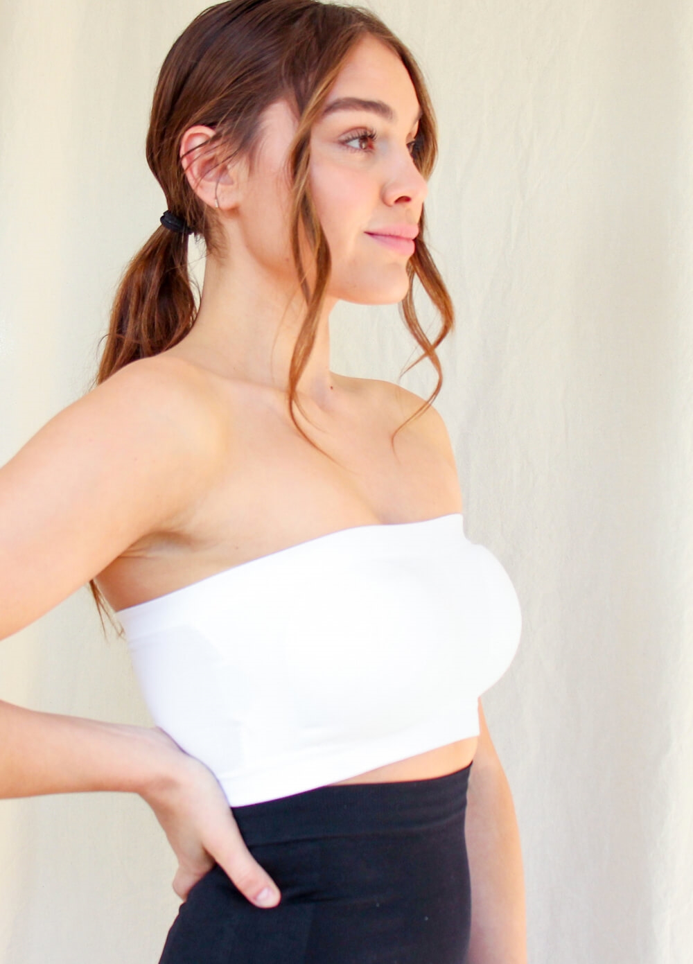 Queen Bee - Cora Padded Maternity Bandeau in White