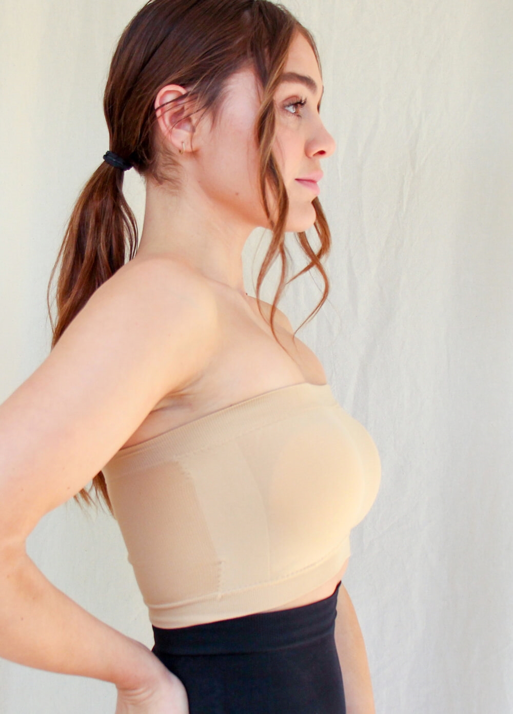 Queen Bee - Cora Padded Maternity Bandeau in Nude