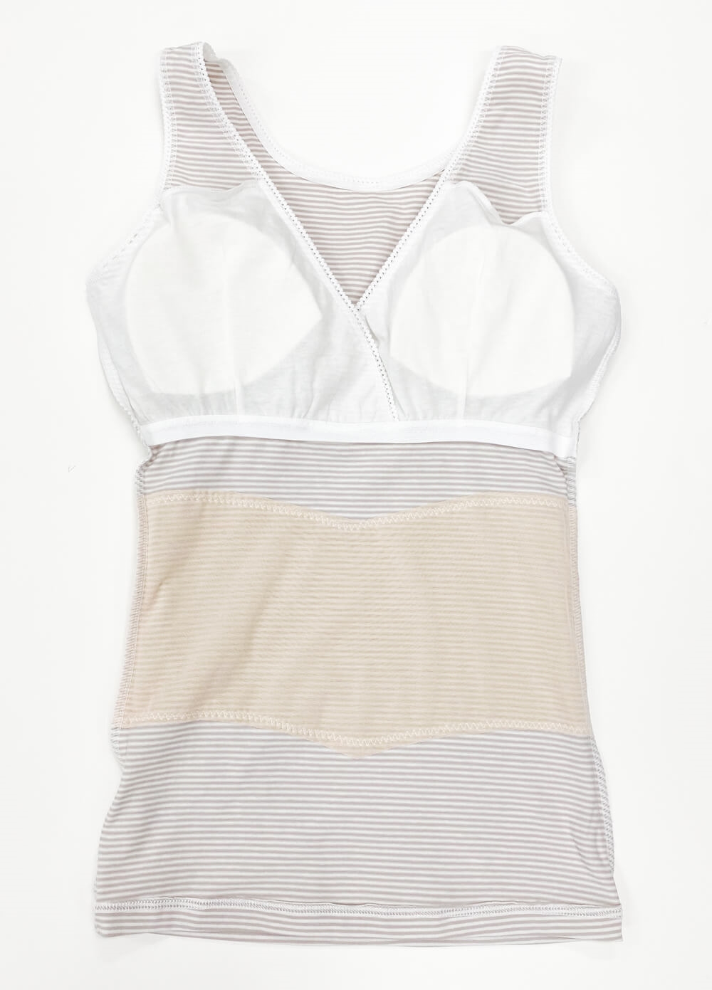 Queen Bee - Jada Postpartum Nursing Cami in Coffee Stripe