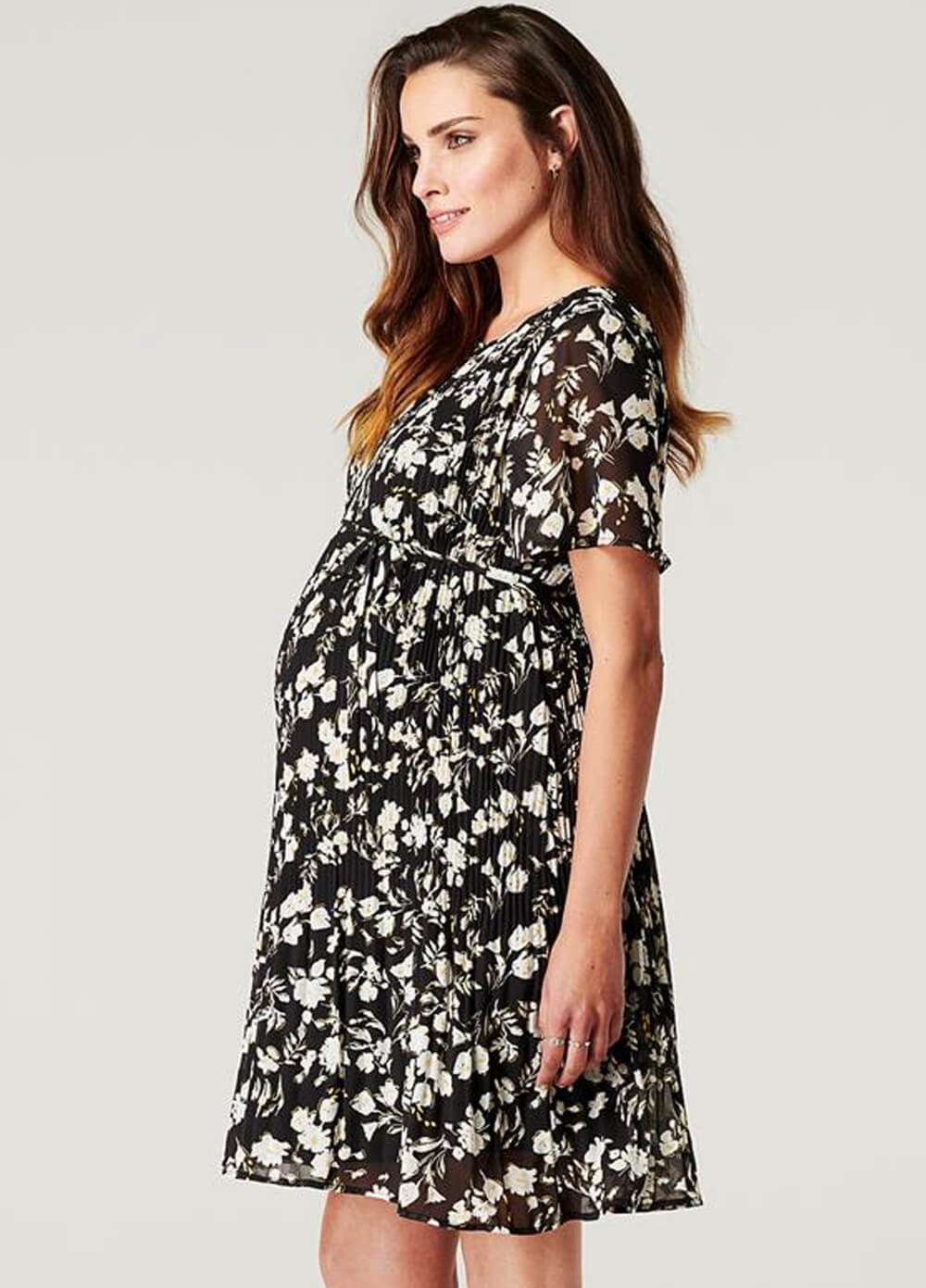 Noppies - Salerno Floral Pleated Maternity Dress | Queen Bee