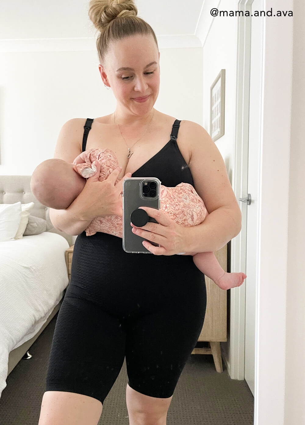 Queen Bee - Leona Seamless Maternity Nursing Bra in Black