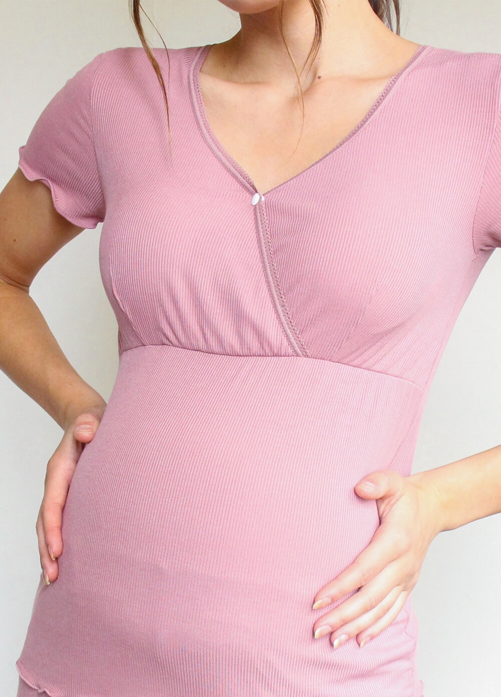 Lait & Co - Oriel New Mama Hospital Pyjama Set in Rose