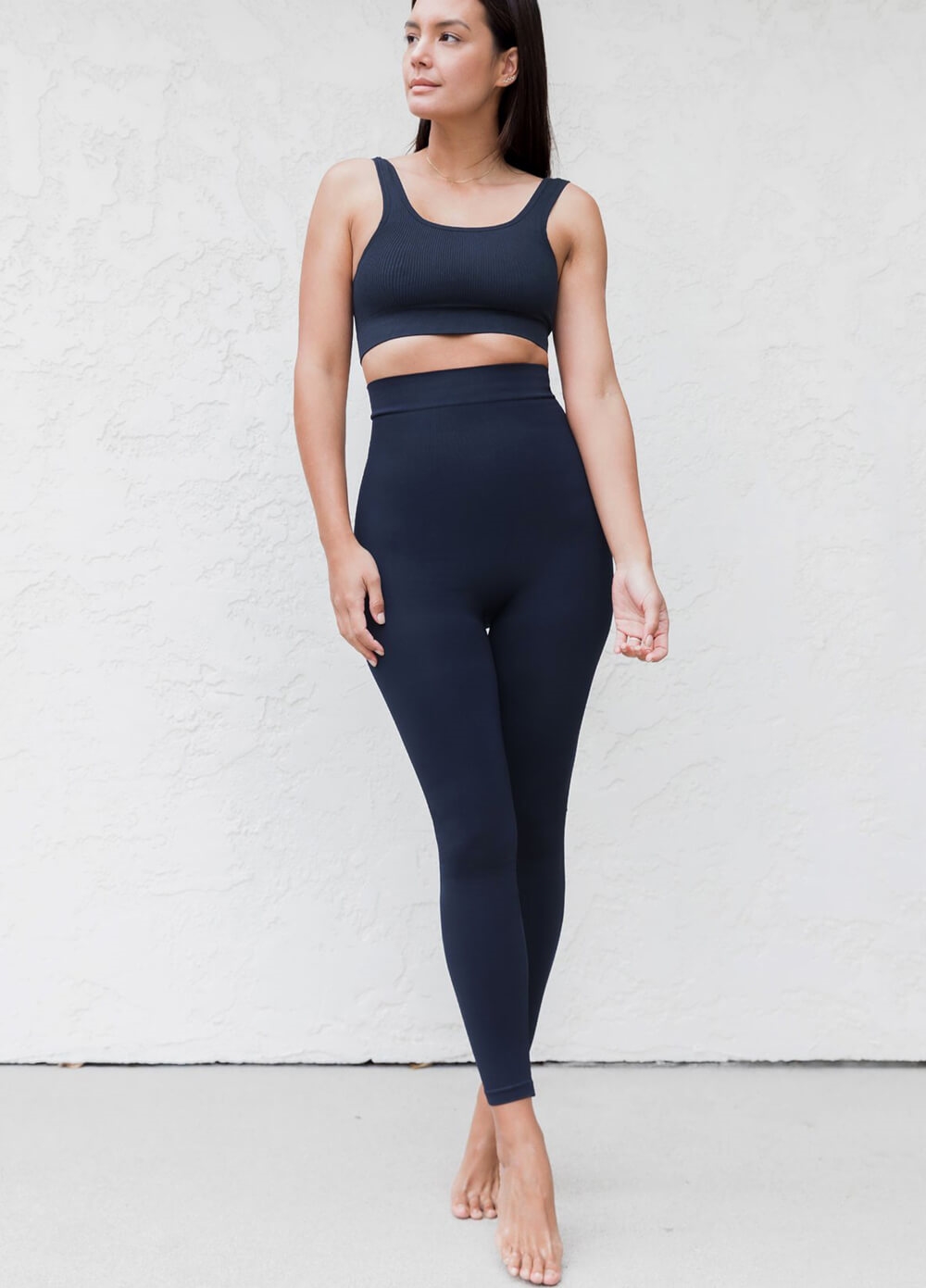 Blanqi - High Waist Postpartum Support Leggings in Navy