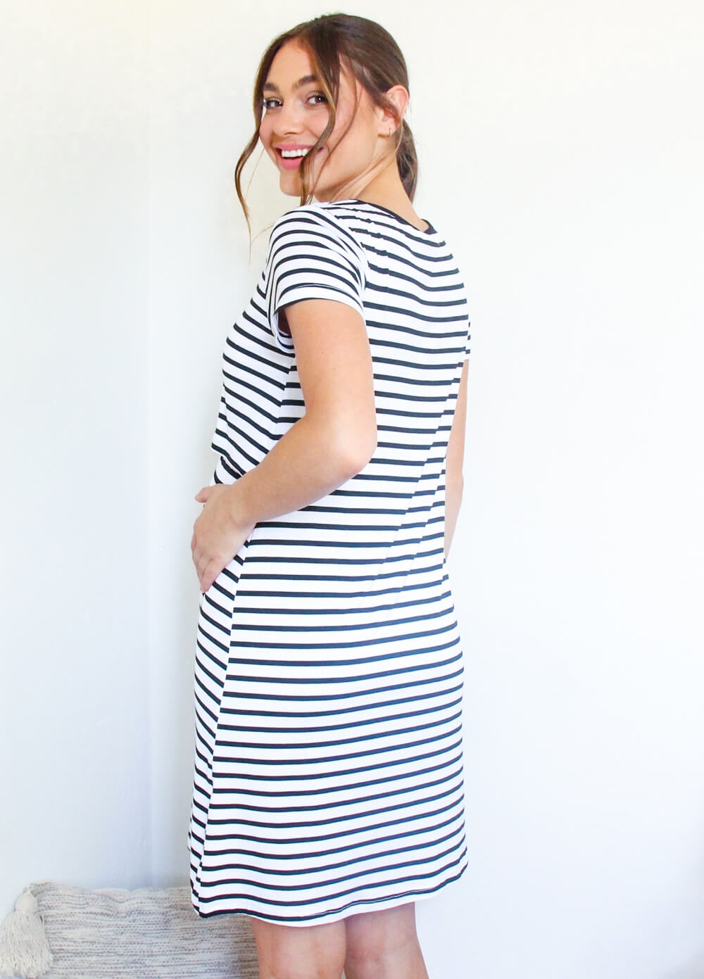 Lait & Co - Rive Everyday With You Nursing Dress | Black Stripe