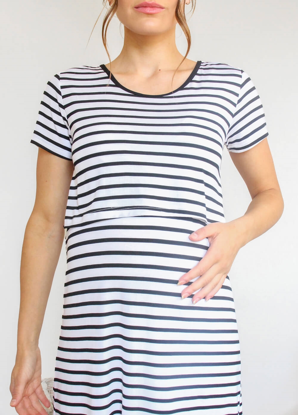 Lait & Co - Rive Everyday With You Nursing Dress | Black Stripe