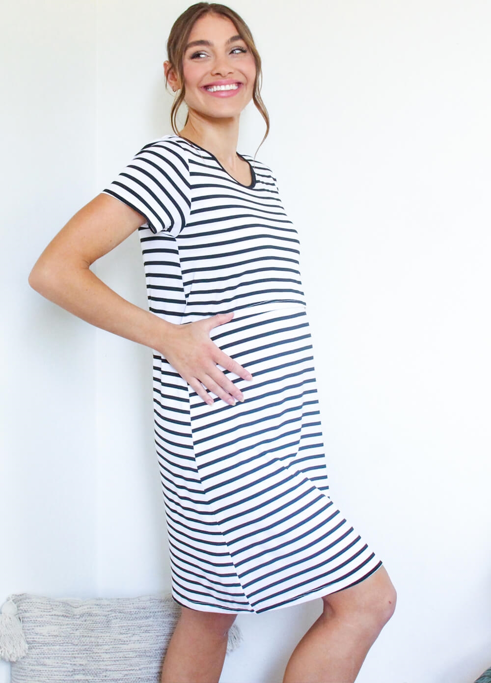 Lait & Co - Rive Everyday With You Nursing Dress | Black Stripe