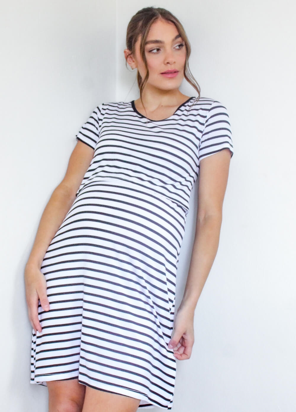 Lait & Co - Rive Everyday With You Nursing Dress | Black Stripe