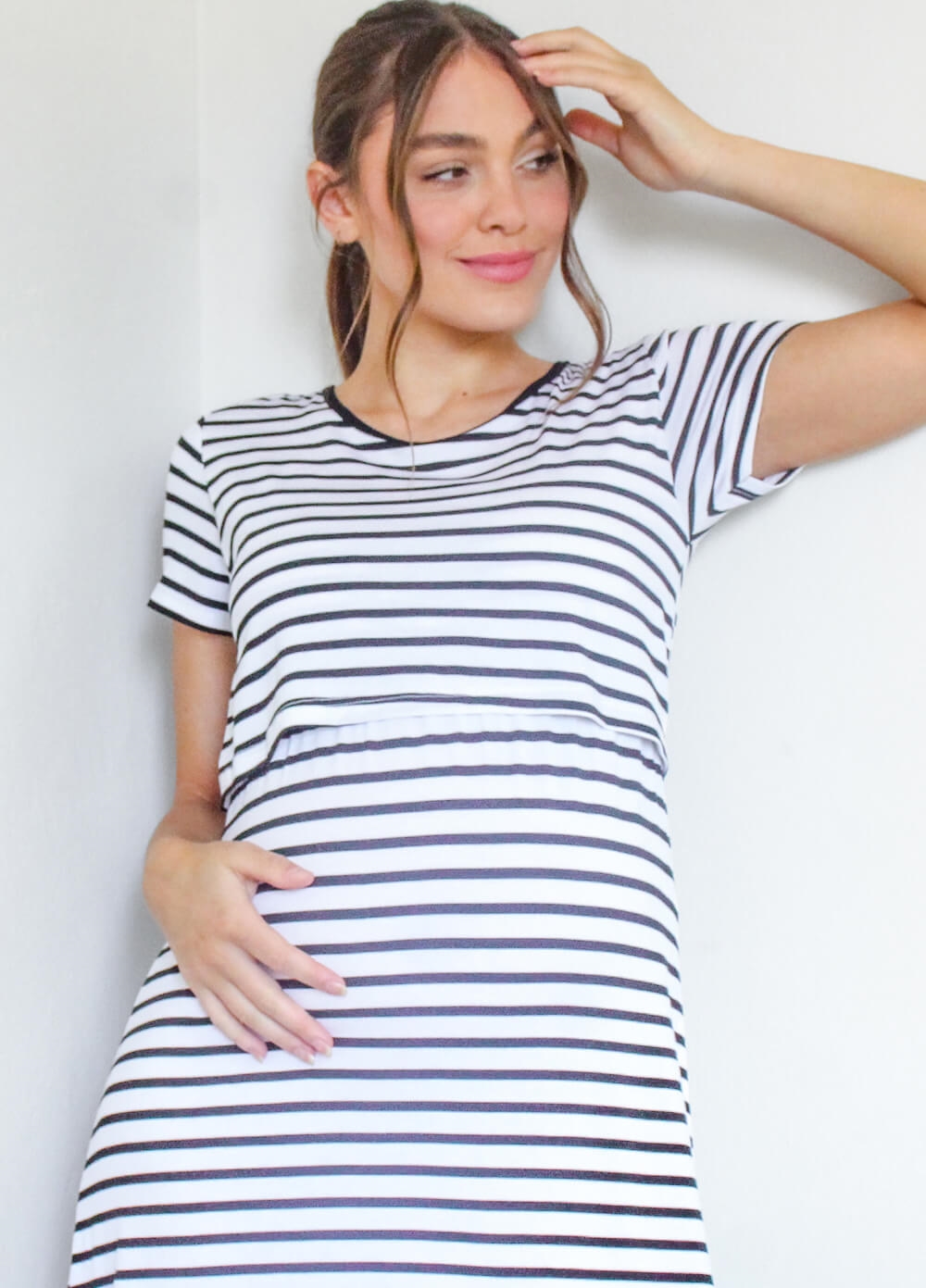 Lait & Co - Rive Everyday With You Nursing Dress | Black Stripe