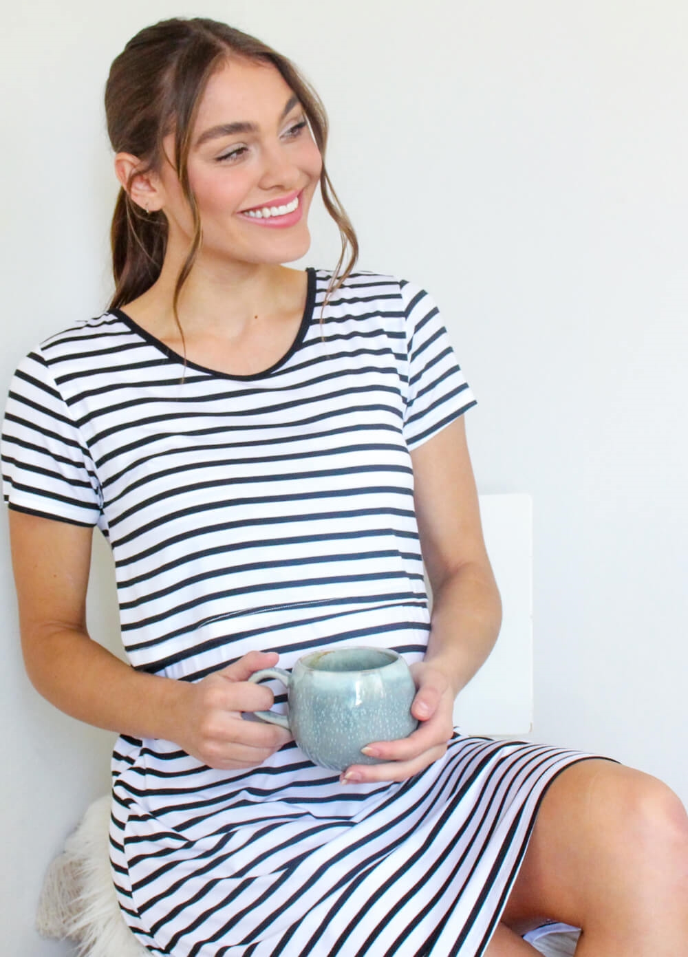 Lait & Co - Rive Everyday With You Nursing Dress | Black Stripe