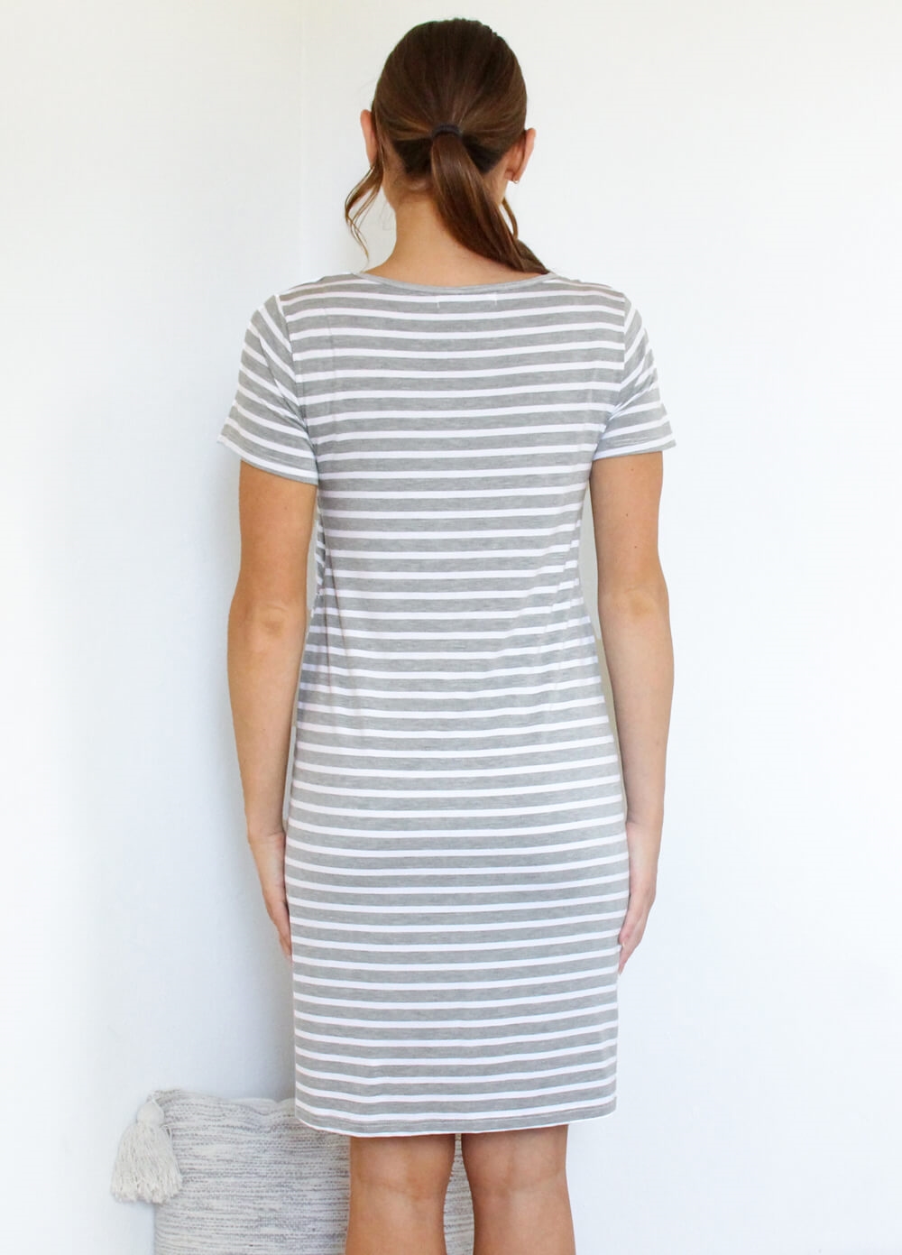 Lait & Co - Rive Everyday With You Nursing Dress | Grey Stripe