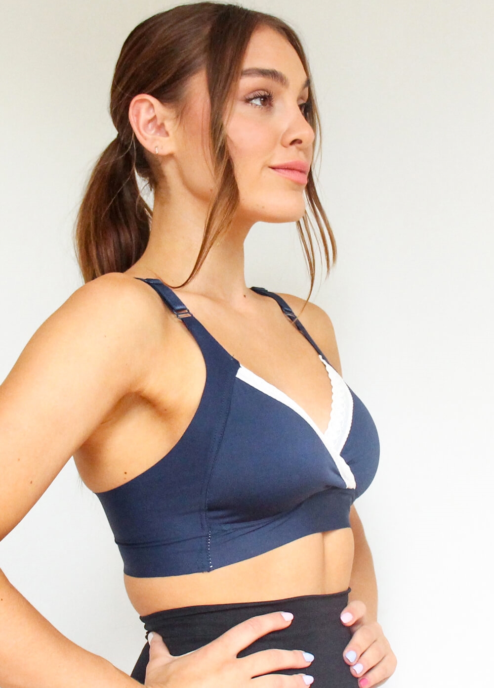 Queen Bee - Callie Smooth Touch Maternity Bra in Navy