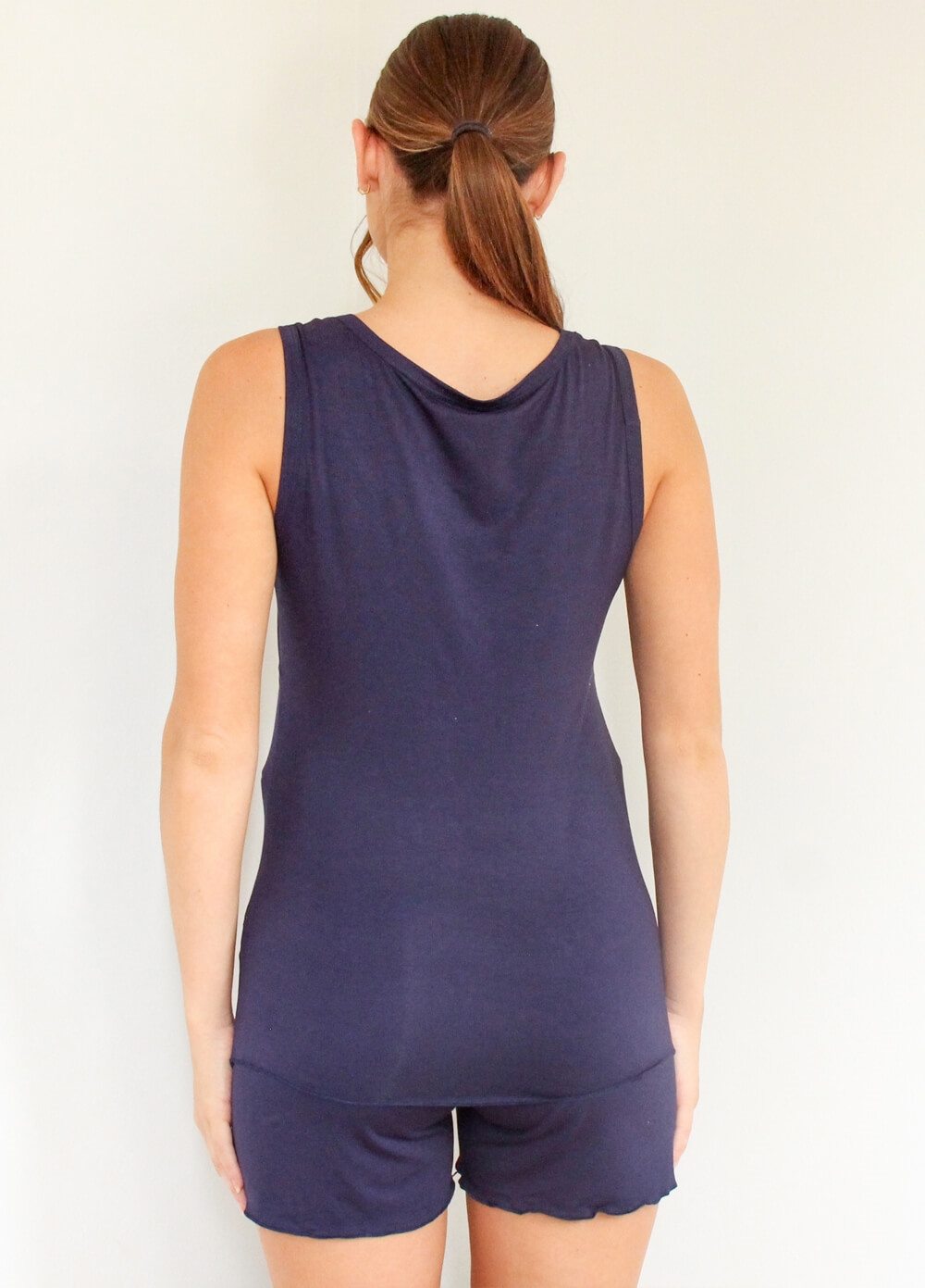 Lait & Co - Adel Twilight Maternity Nursing Sleep Short Set -Navy