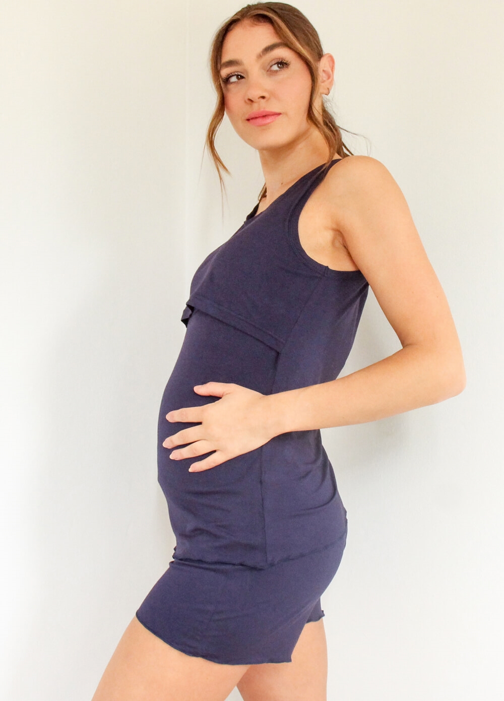 Lait & Co - Adel Twilight Maternity Nursing Sleep Short Set -Navy