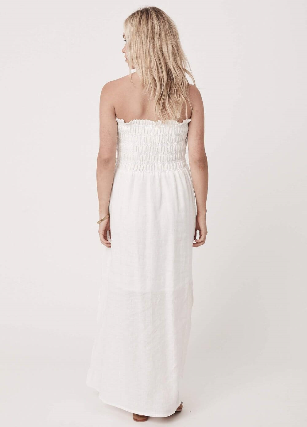 Legoe - Hvar Maternity Maxi Dress in White | Queen Bee