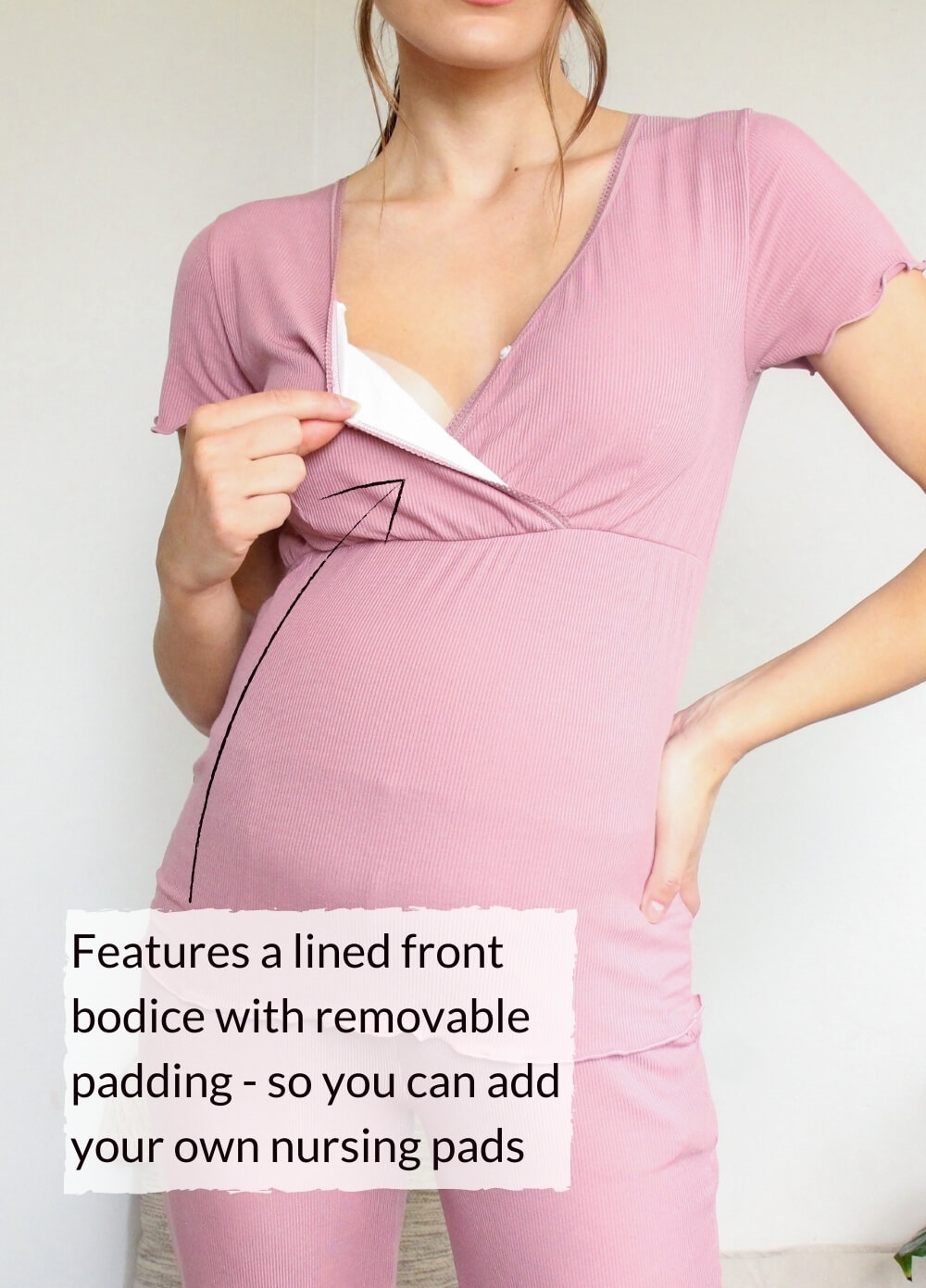 Lait & Co - Oriel New Mama Hospital Pyjama Set in Rose