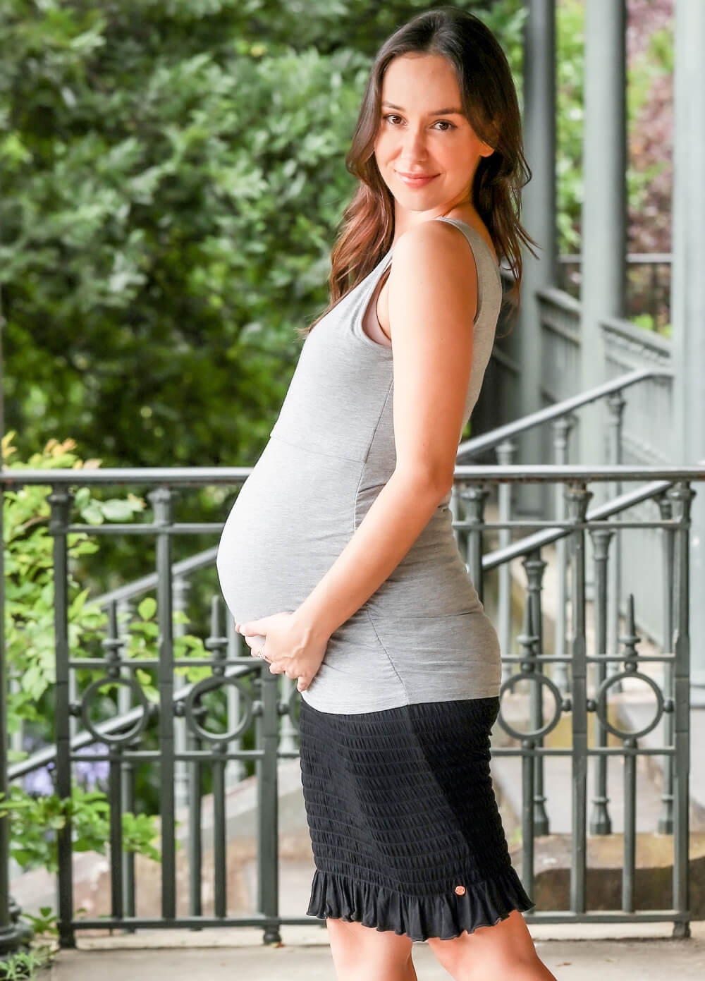 Lait & Co - Sacha Maternity Nursing Tank in Grey | Queen Bee