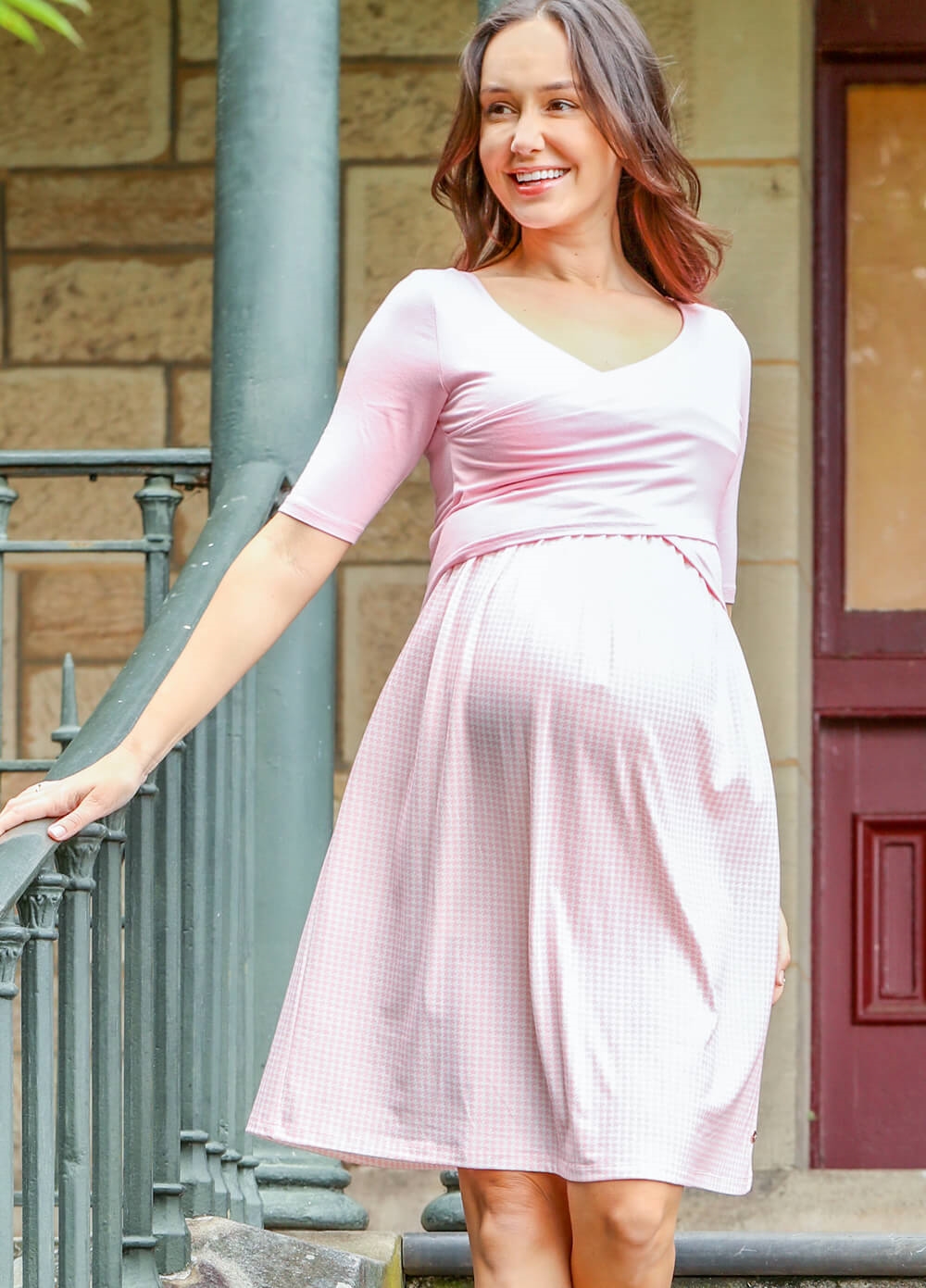 Floressa - Camellia Crossover Maternity Nursing Dress | Queen Bee