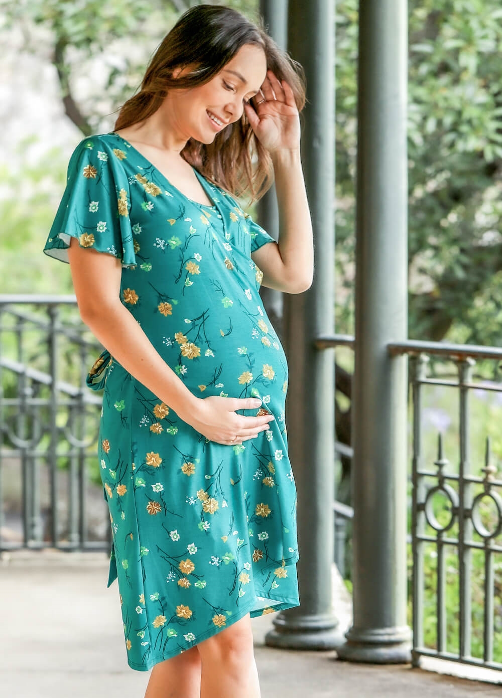 Floressa - Verbena Maternity Nursing Wrap Dress