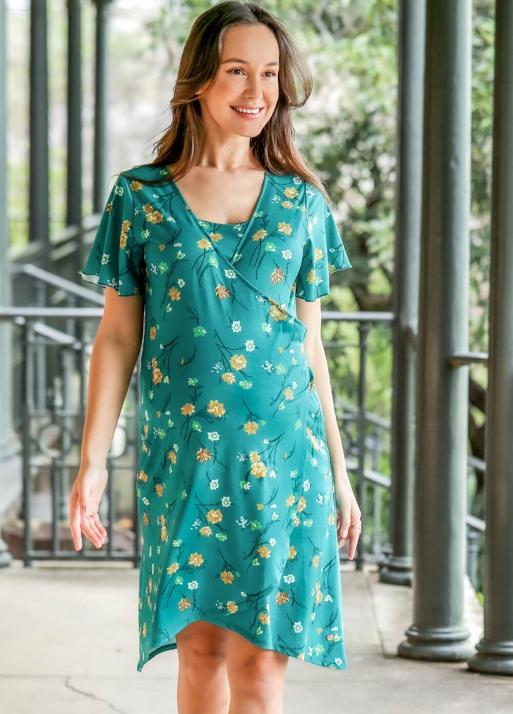 Floressa - Verbena Maternity Nursing Wrap Dress