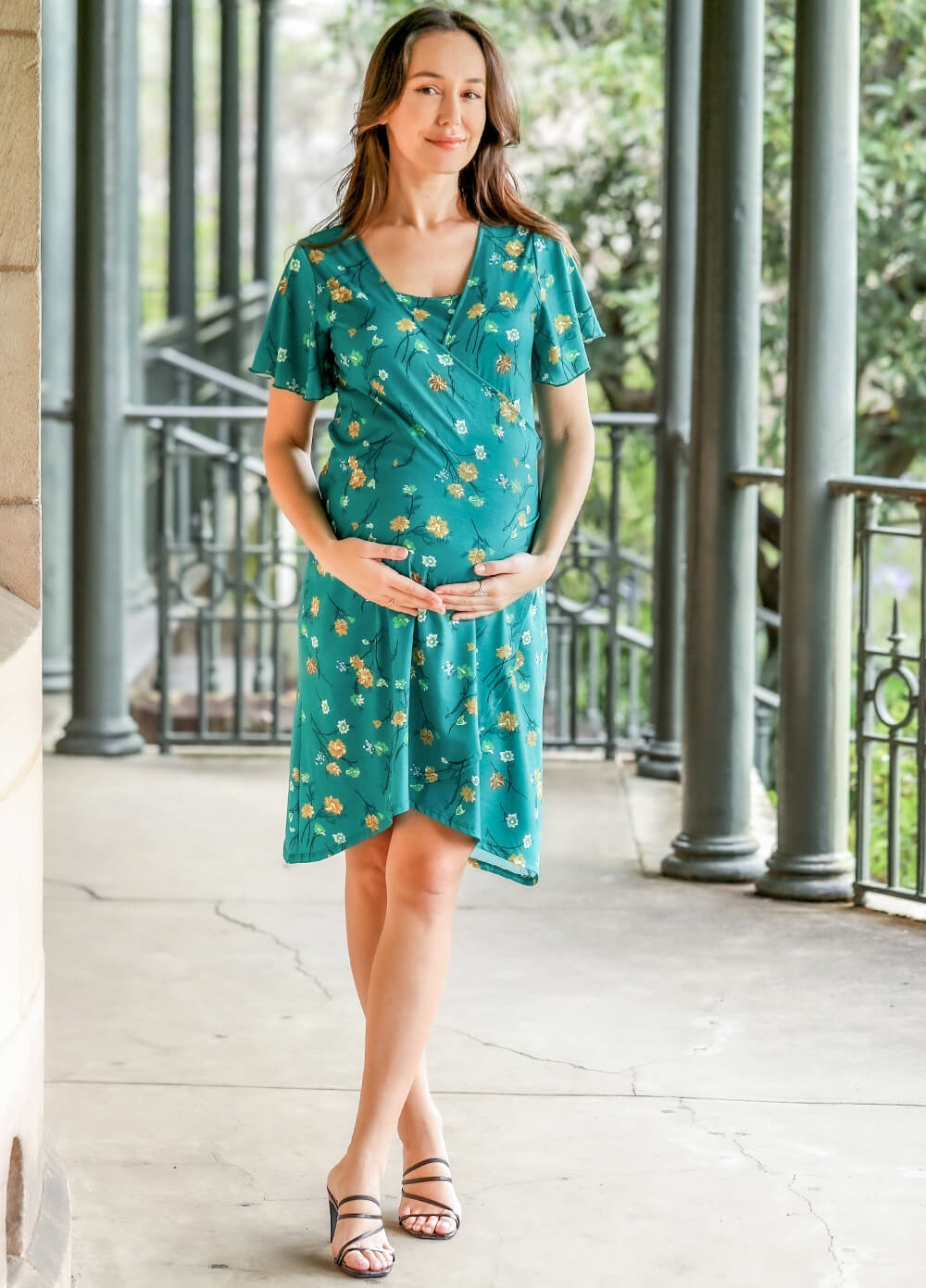 Floressa - Verbena Maternity Nursing Wrap Dress