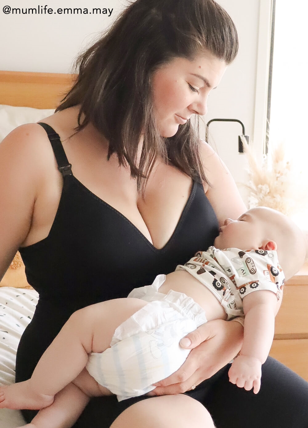 Queen Bee - Harper Maternity Nursing Bra in Black