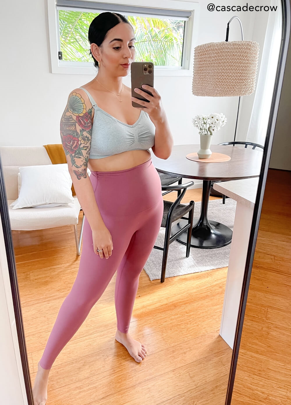 Queen Bee - Jenna High Waist Active Shaping Tights in Persian Rose