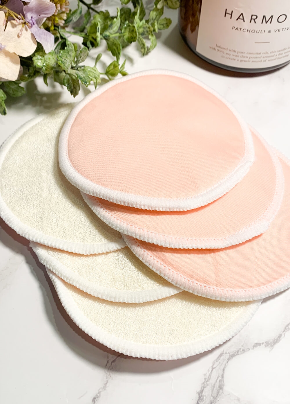 Resuable Bamboo Breast Pads (3 Pairs) in Pink - Queen Bee