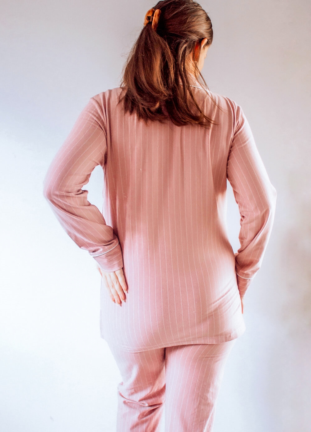 Lait & Co - Ines Dream Away Nursing Pyjama Set in Pink Stripe