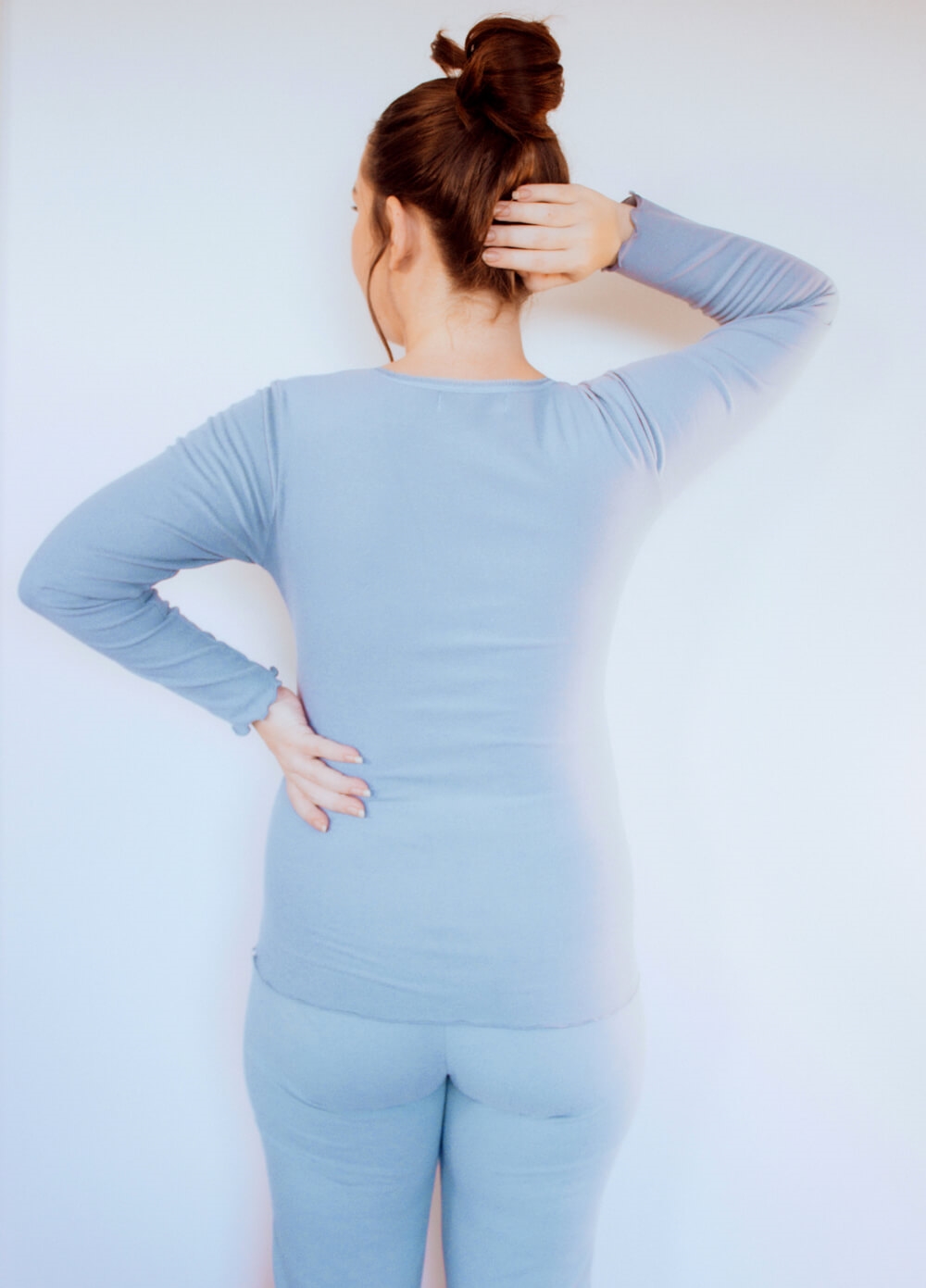 Lait & Co - Angelique Fleecy Nursing PJ Lounge Set in Arctic Blue