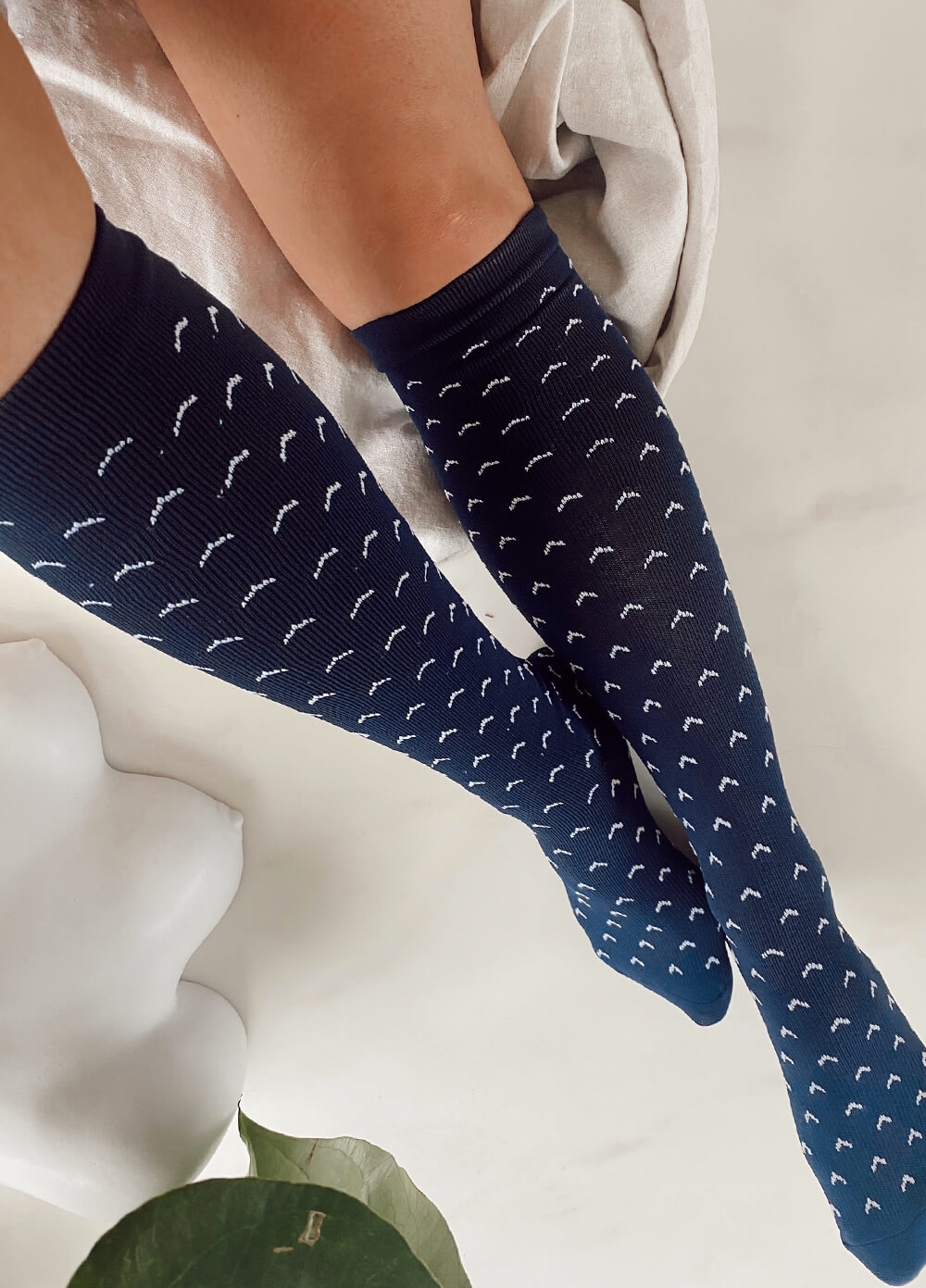 Mama Sox - Excite Maternity Compression Socks in Navy Arrow