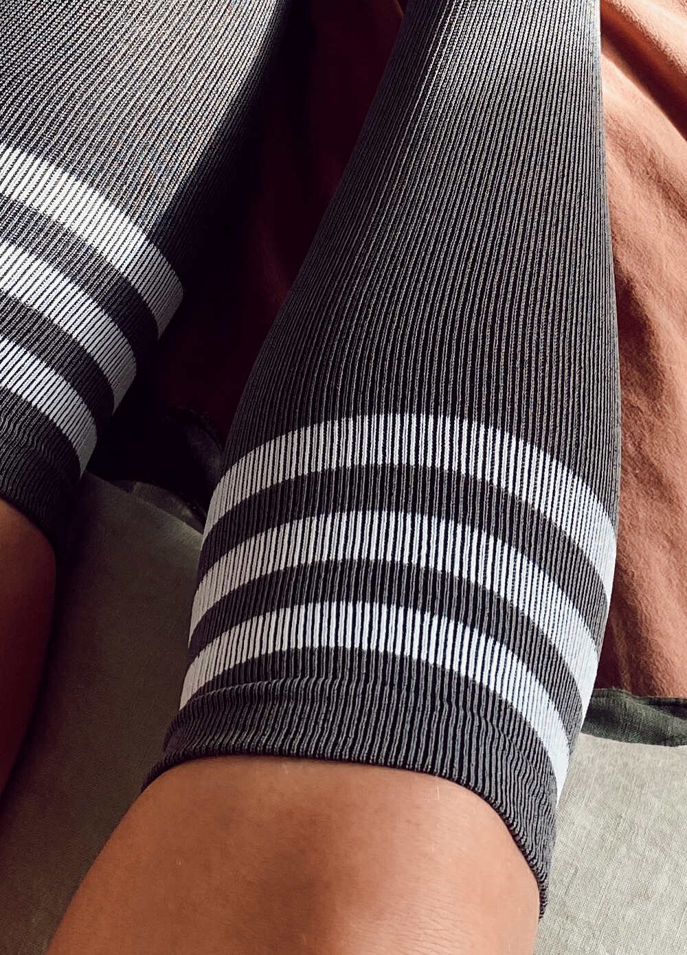 Mama Sox - Motivate Maternity Compression Socks in Grey Stripe