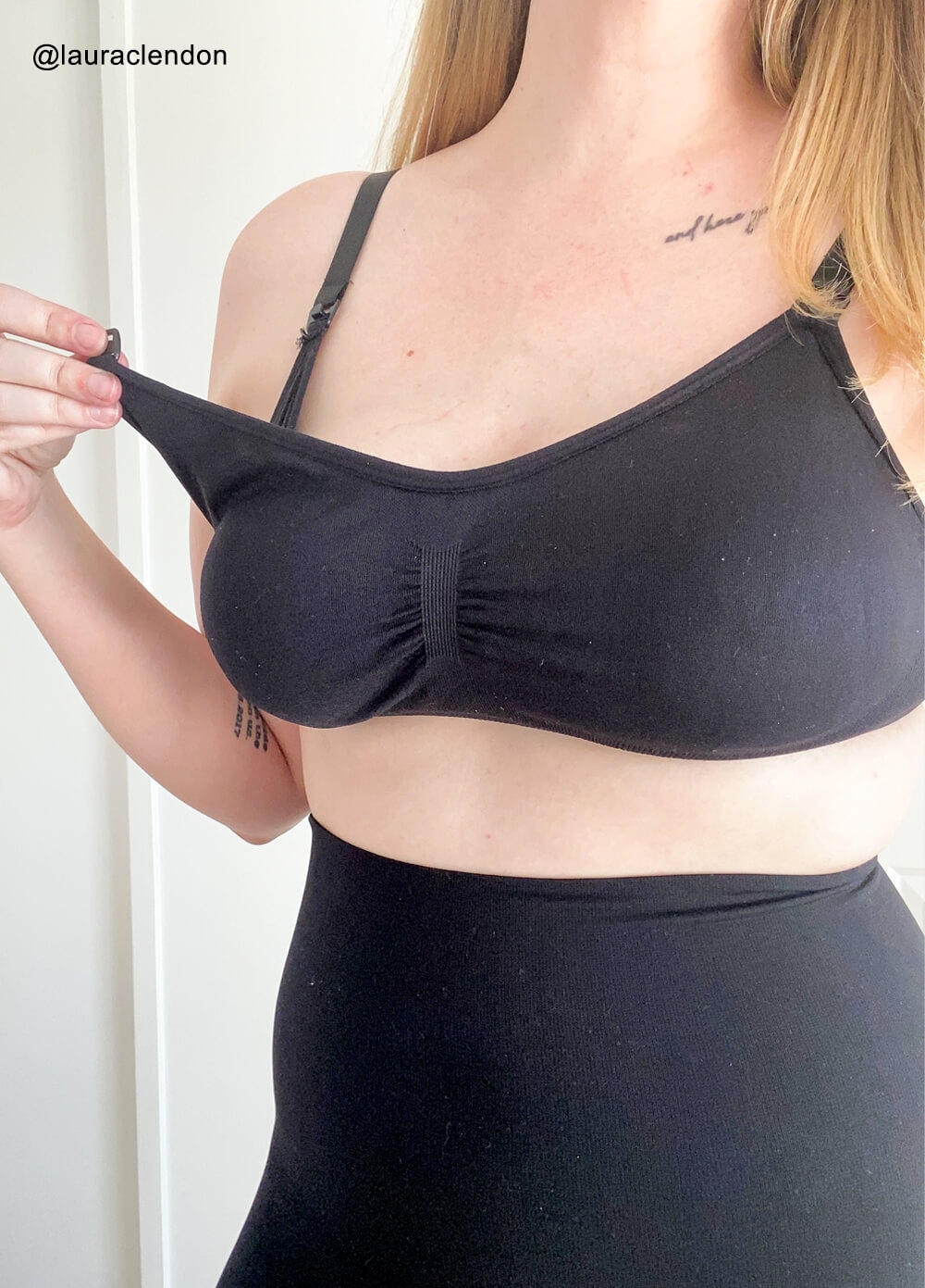 Queen Bee - Stella Seamless Pumping Bra in Black