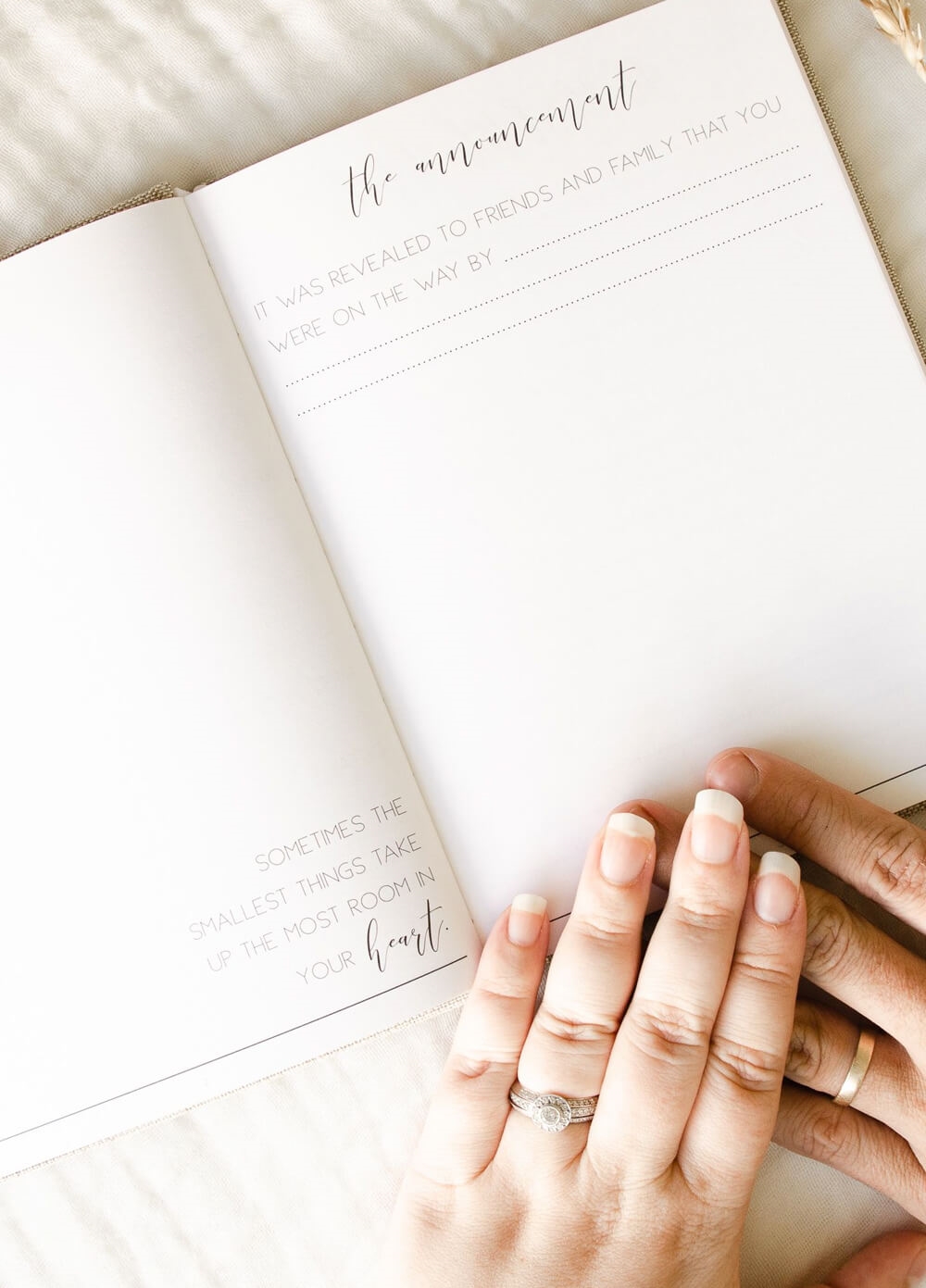 Hello Little Mama Pregnancy Journal in Sand by Blossom & Pear