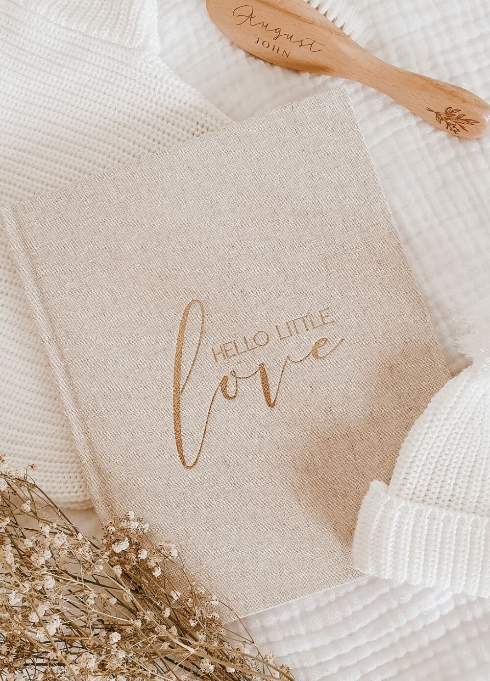 Hello Little Love Pregnancy & Baby Journal in Sand by Blossom & Pear