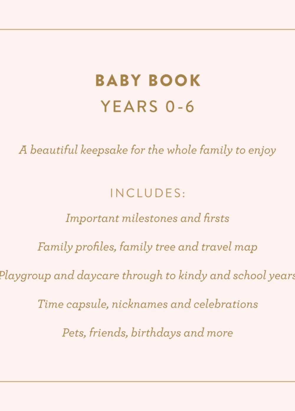 Fox & Fallow - Baby Book in Rose | Queen Bee