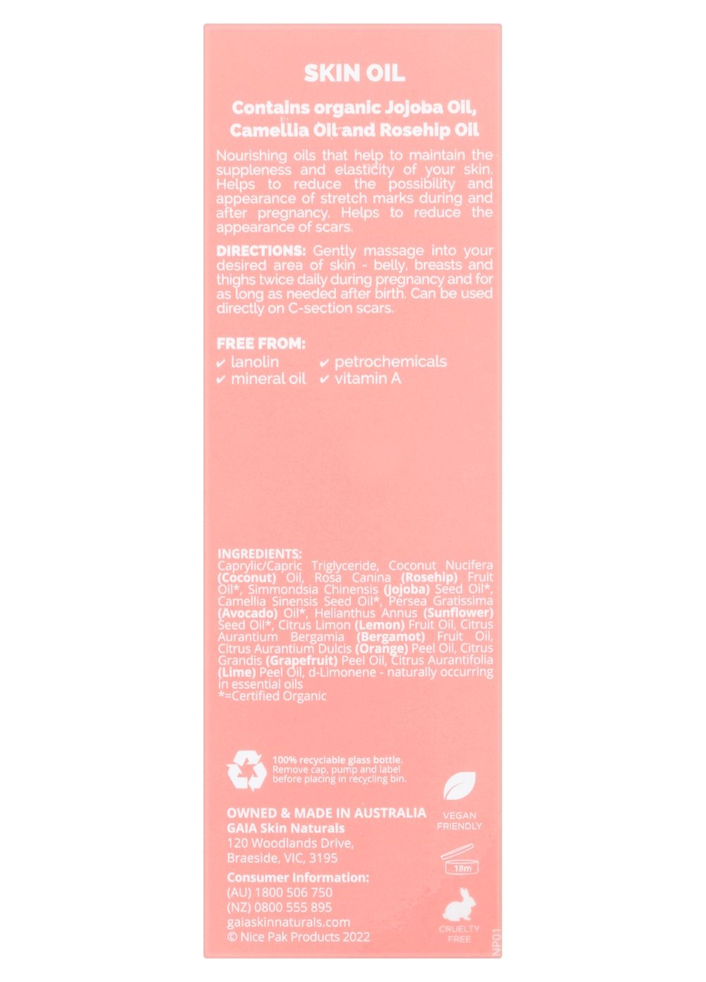 GAIA - Pregnancy Skin Oil for Nourished Skin - Queen Bee