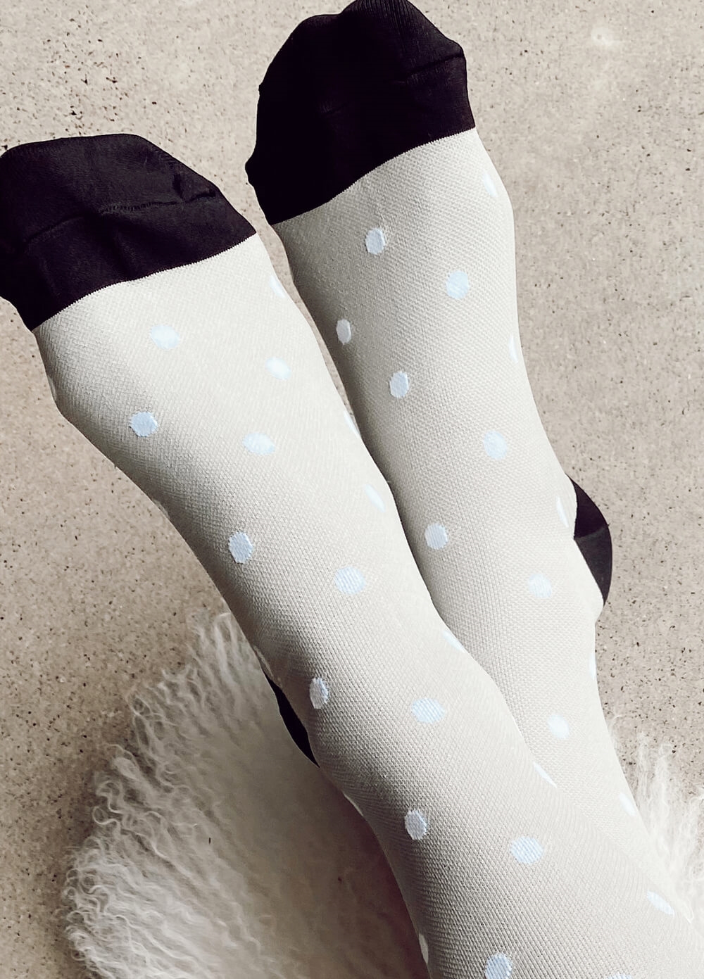 Mama Sox - Excite Maternity Compression Socks in Grey Polkadot