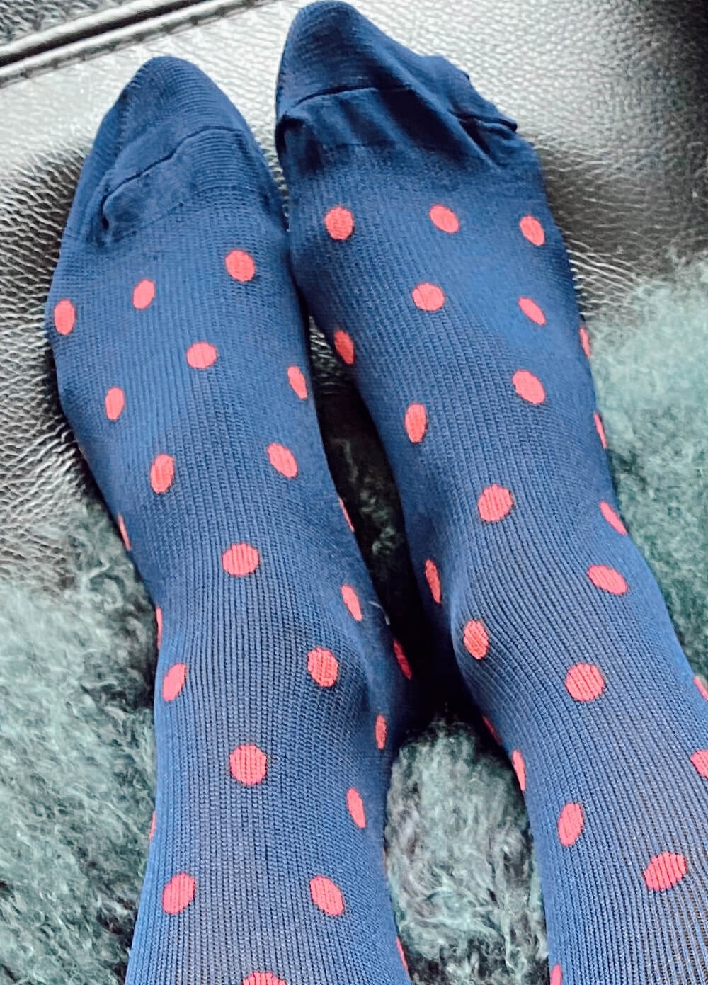 Mama Sox - Excite Maternity Compression Socks in Navy Polkadot