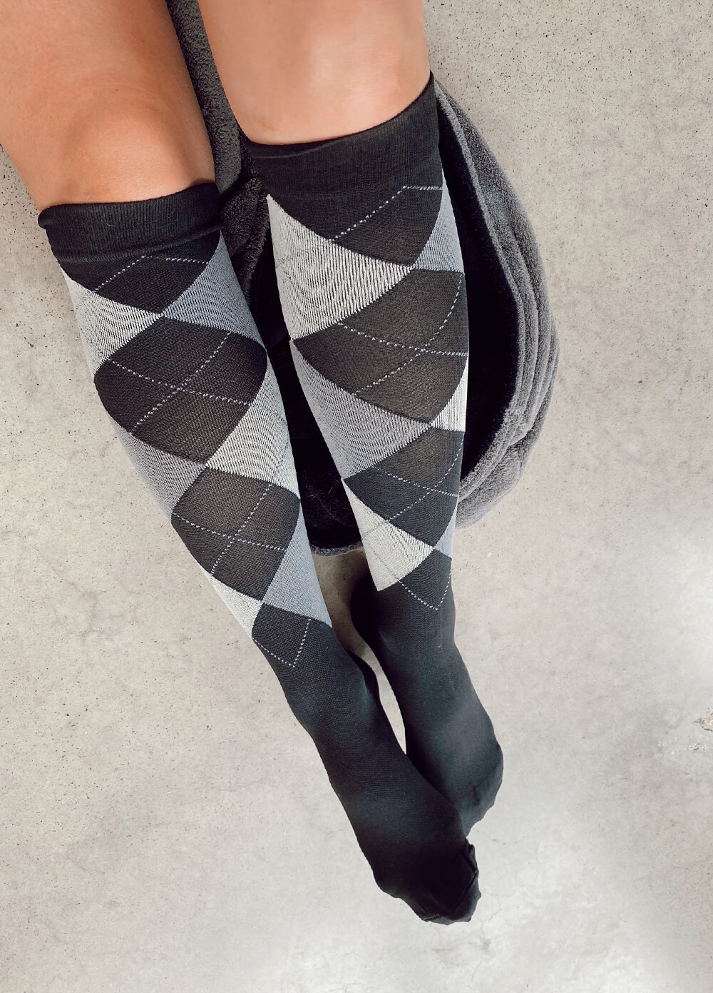 Mama Sox - Excite Maternity Compression Socks in Black Argyle